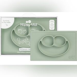 ezpz Happy Mat (Placemat + Plate in One) – Green